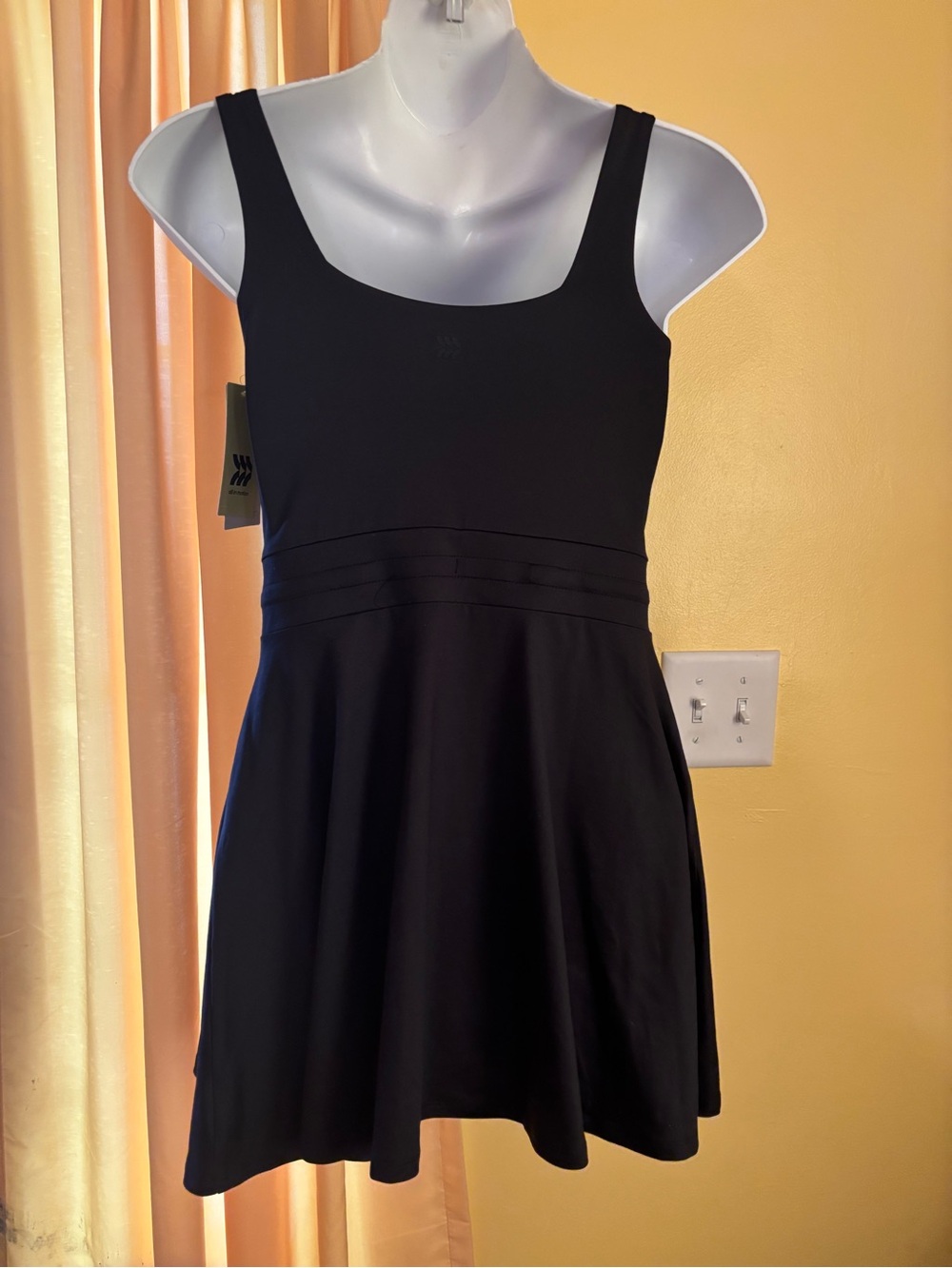 all in motion Black Square-Neck Sleeveless Mini Dress - Picture 2 of 7